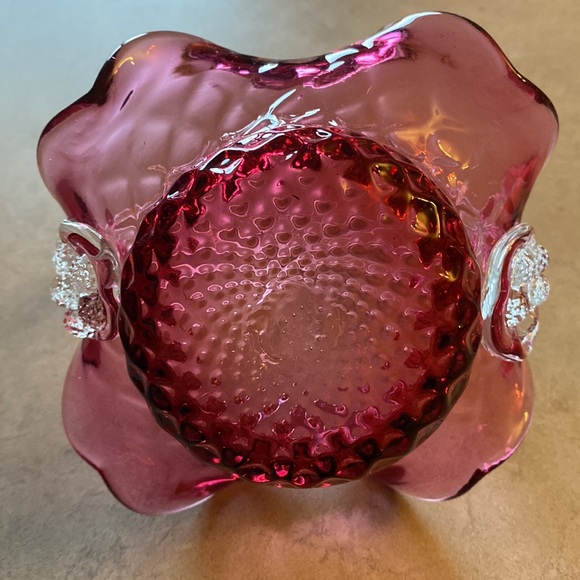 Heritage Cranberry Collection Decorative Dish w Handle - Picture 5 of 11